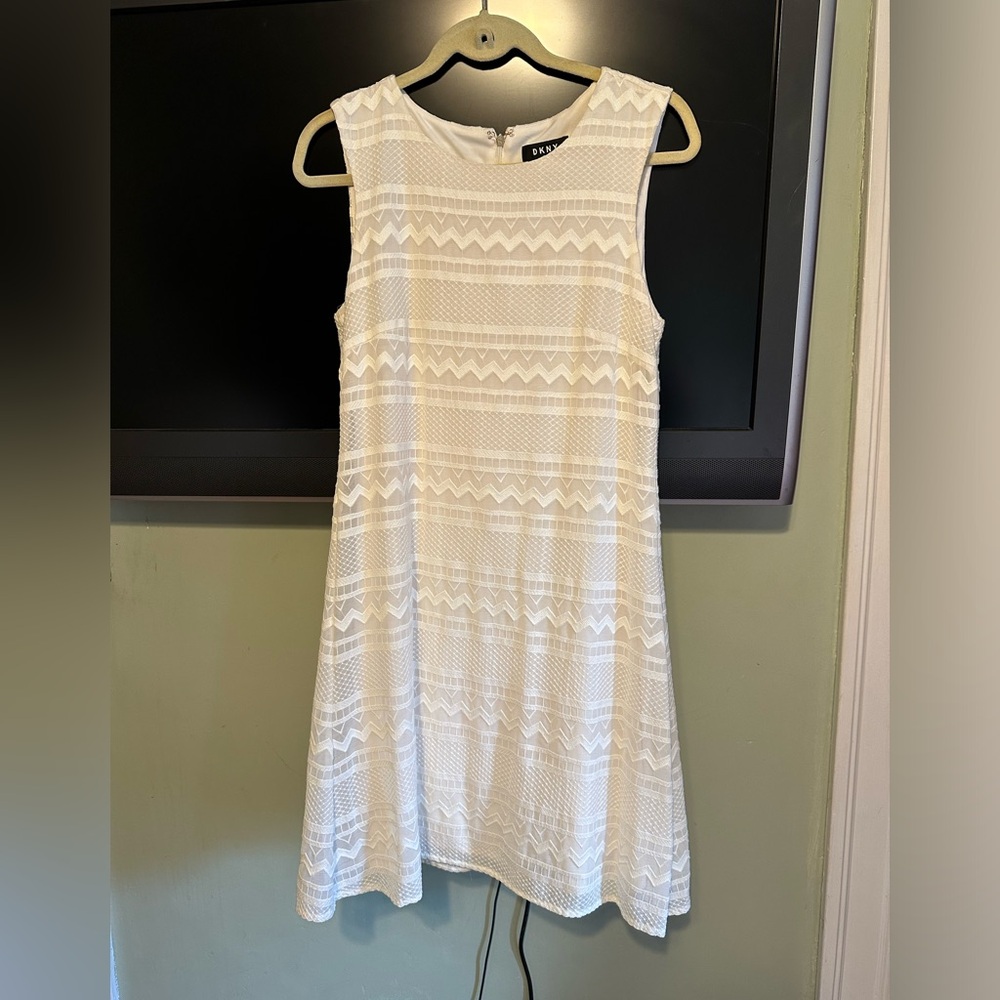 DKNY White A-line dress